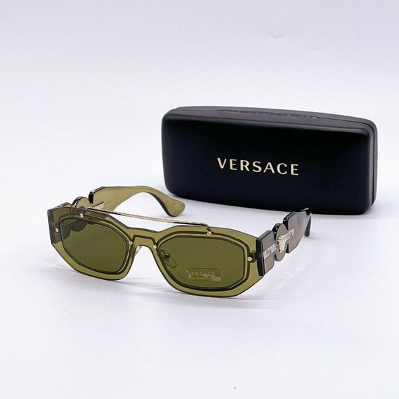 New Versace Medusa Green Unisex Sunglasses